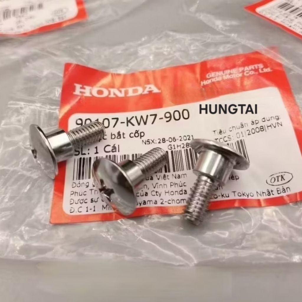 1 Ốc, vít bắt cốp xe WAVE Thái, ALPHA, ZX, RS.... zin chính hãng 90107-KW7-900 - Ảnh 4