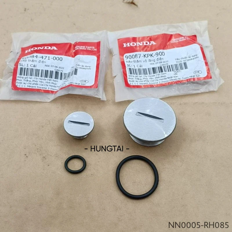 Cặp nắp thăm lốc đề lửa, điện nhôm FUTURE 2, NEO, X 125.... zin 90087-KPK-900, 90084-471-000 - Ảnh 2
