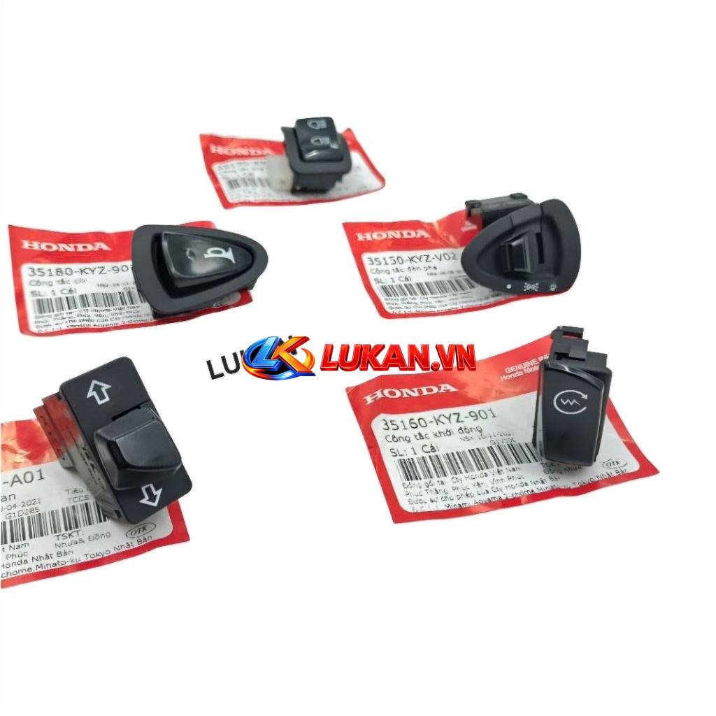 Bộ 5 nút bật, công tắc điện xe FUTURE X 125... zin Honda