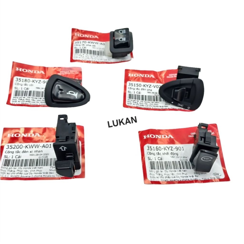 Bộ 5 nút bật, công tắc điện xe FUTURE X 125... zin Honda - Ảnh 2