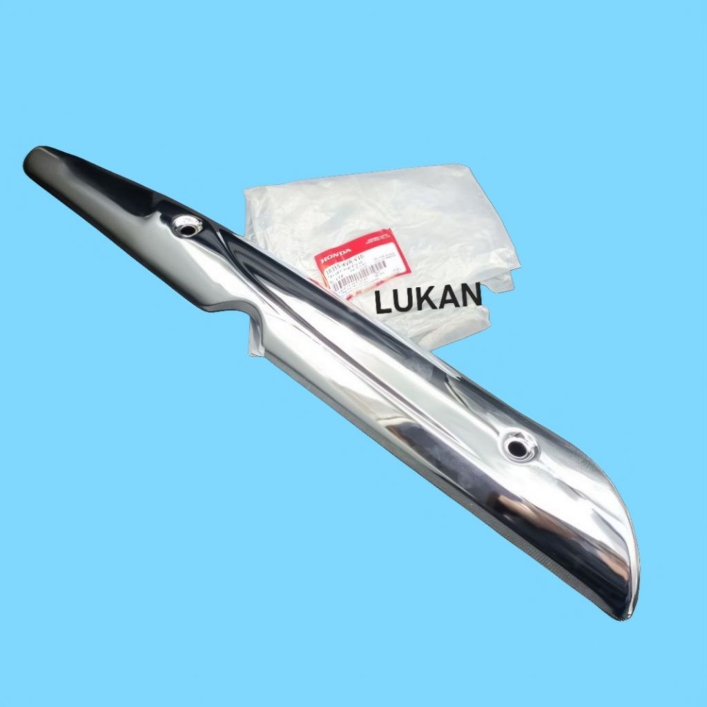 Ốp inox vĩ che thân pô ống xã WAVE A, RS, S100.... zin chính hãng 18355-KVR-V10 - Ảnh 2