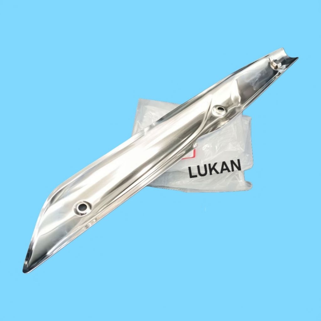 Ốp inox vĩ che thân pô ống xã WAVE A, RS, S100.... zin chính hãng 18355-KVR-V10 - Ảnh 3
