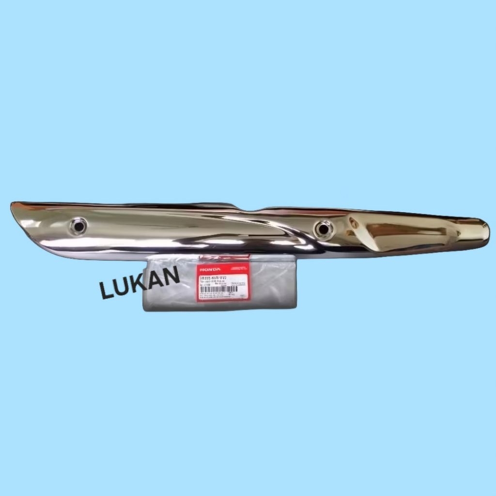 Ốp inox vĩ che thân pô ống xã WAVE A, RS, S100.... zin chính hãng 18355-KVR-V10 - Ảnh 4