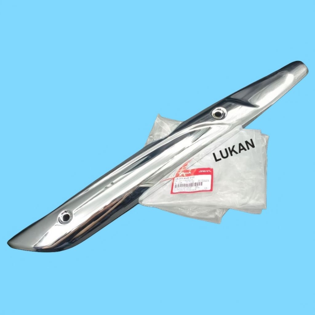 Ốp inox vĩ che thân pô ống xã WAVE A, RS, S100.... zin chính hãng 18355-KVR-V10