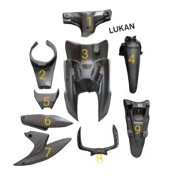 Bộ nhựa nhám đen gắn áo xe WAVE RSX 110 2014-2020.... zin Honda