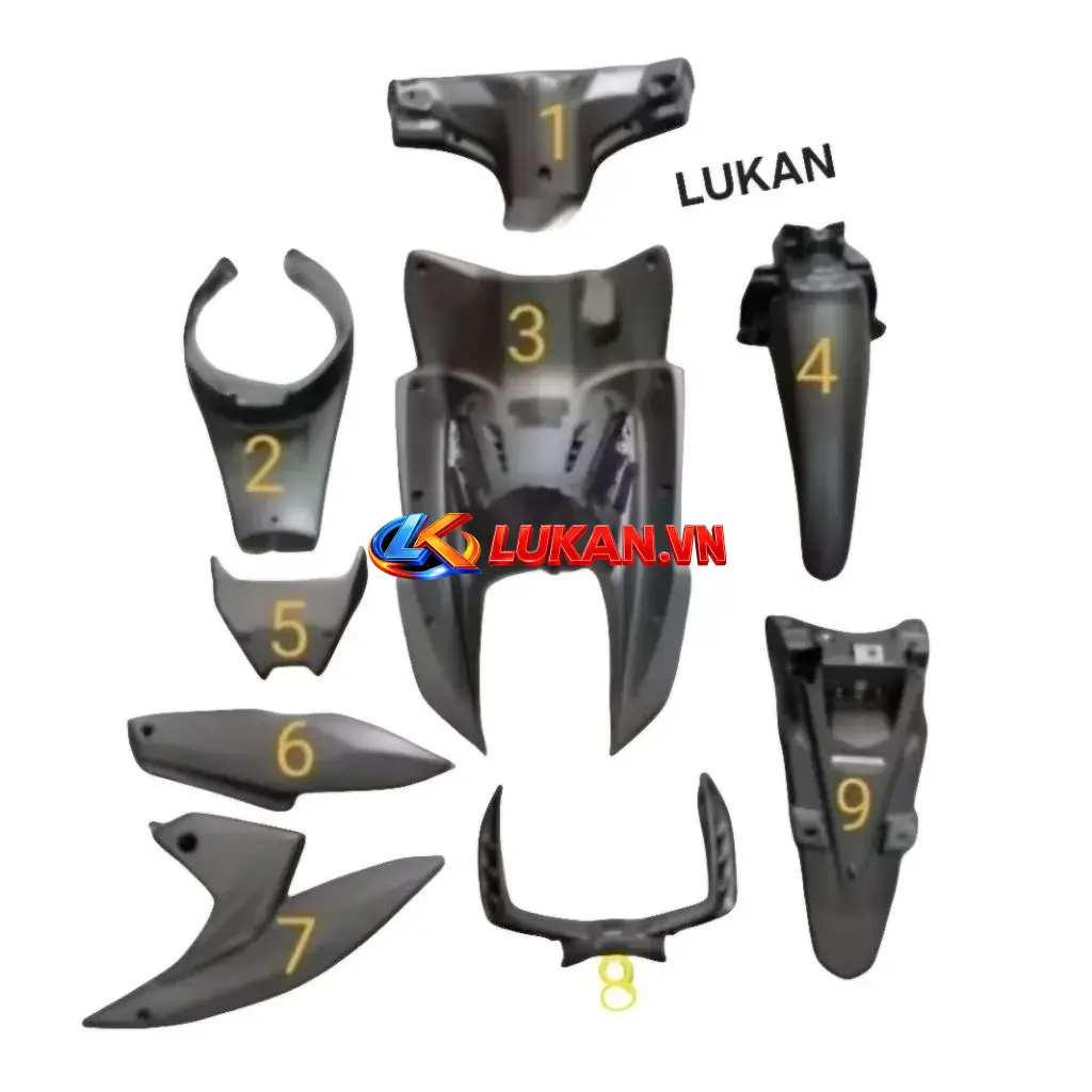 Bộ nhựa nhám đen gắn áo xe WAVE RSX 110 2014-2020.... zin Honda