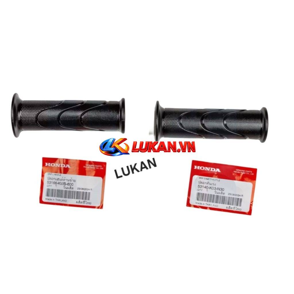 Cặp cao su bao tay nắm, lái xe FUTURE MẬP, LED 125... zin Honda 53166-KWB-600, 53140-K03-N30