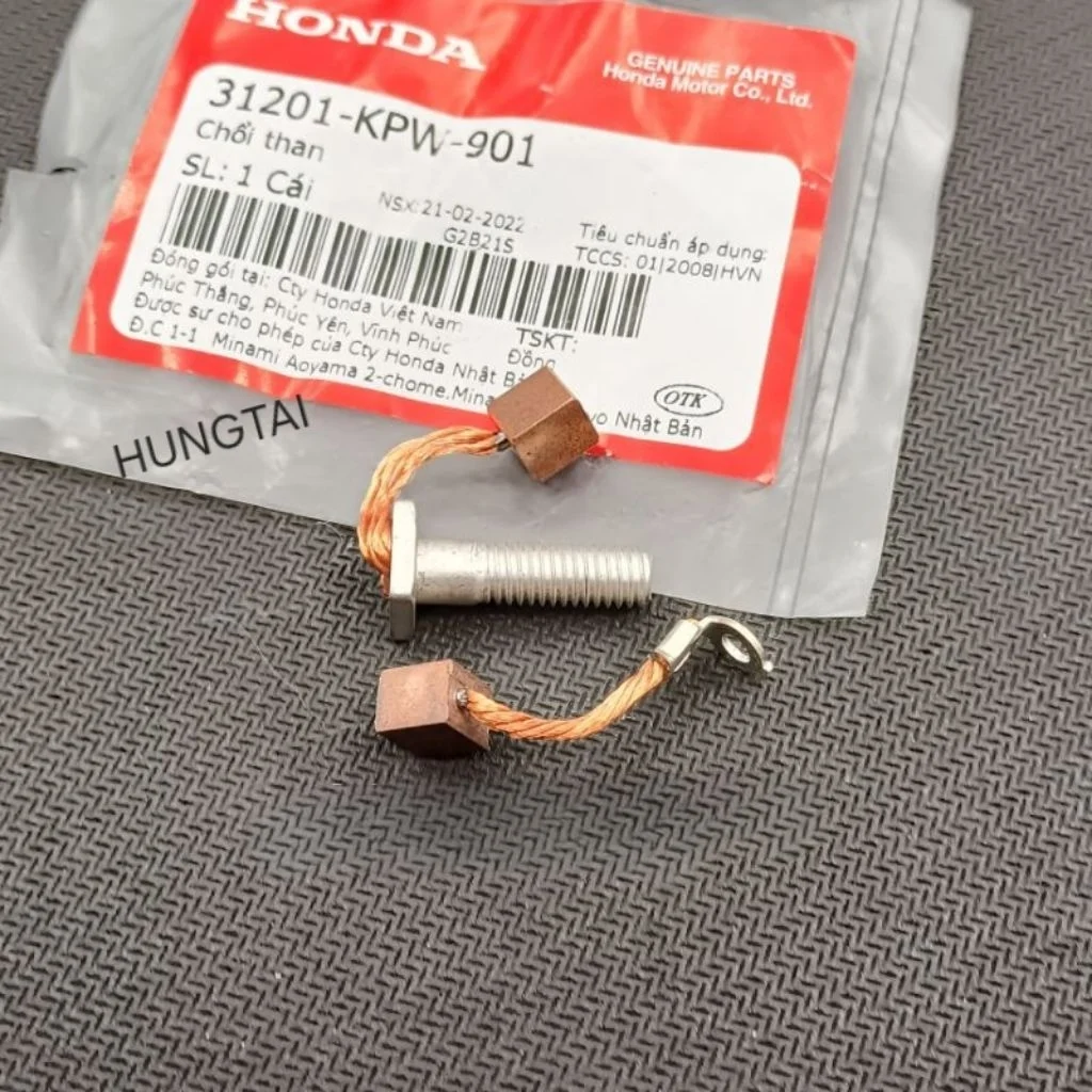 Bộ chỗi than củ motor đề FUTURE 2, NEO, MẬP 125, WINNER, SONIC... zin 31201-KPW-901 - Ảnh 4