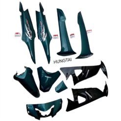 Bộ nhựa dàn áo, võ xe WAVE A, ALPHA 100 mỏ neo, Xanh xương cá zin Honda