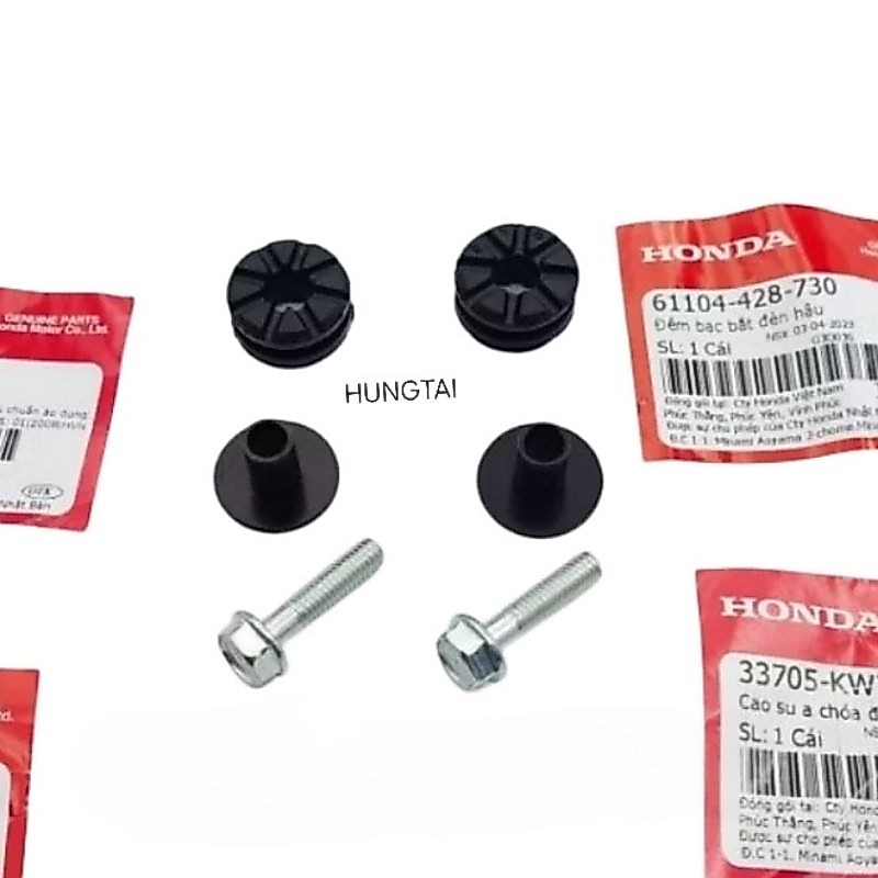 Bộ ốc đệm bắt đuôi đèn hậu xe WAVE Thái, ALPHA, ZX.... zin Honda 61104-428-730 - Ảnh 2