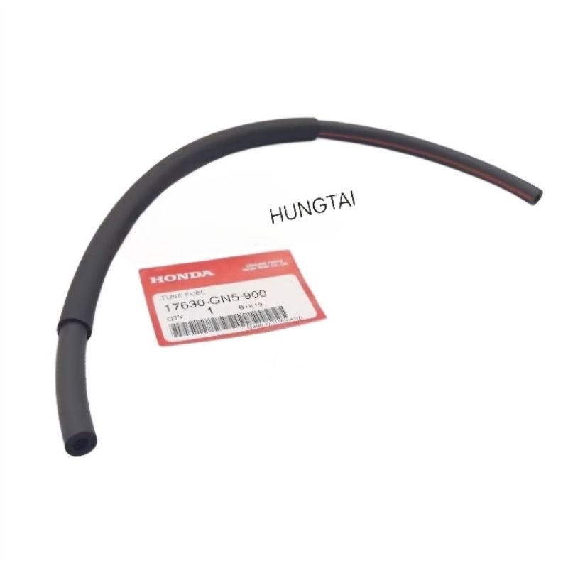 Ống dây dẫn xăng xe DREAM, WAVE.... đen sọc đỏ zin Honda 17630-GN5-900 - Ảnh 2