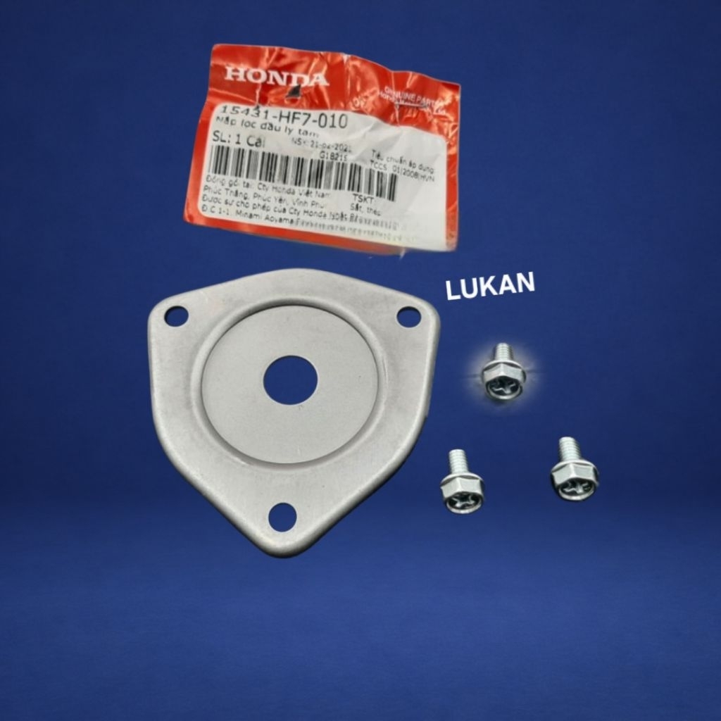Nắp lọc dầu ly tâm, nồi chuông 3 càng DREAM, WAVE, FUTURE 1... zin luôn ốc 15431-HF7-010 - Ảnh 2
