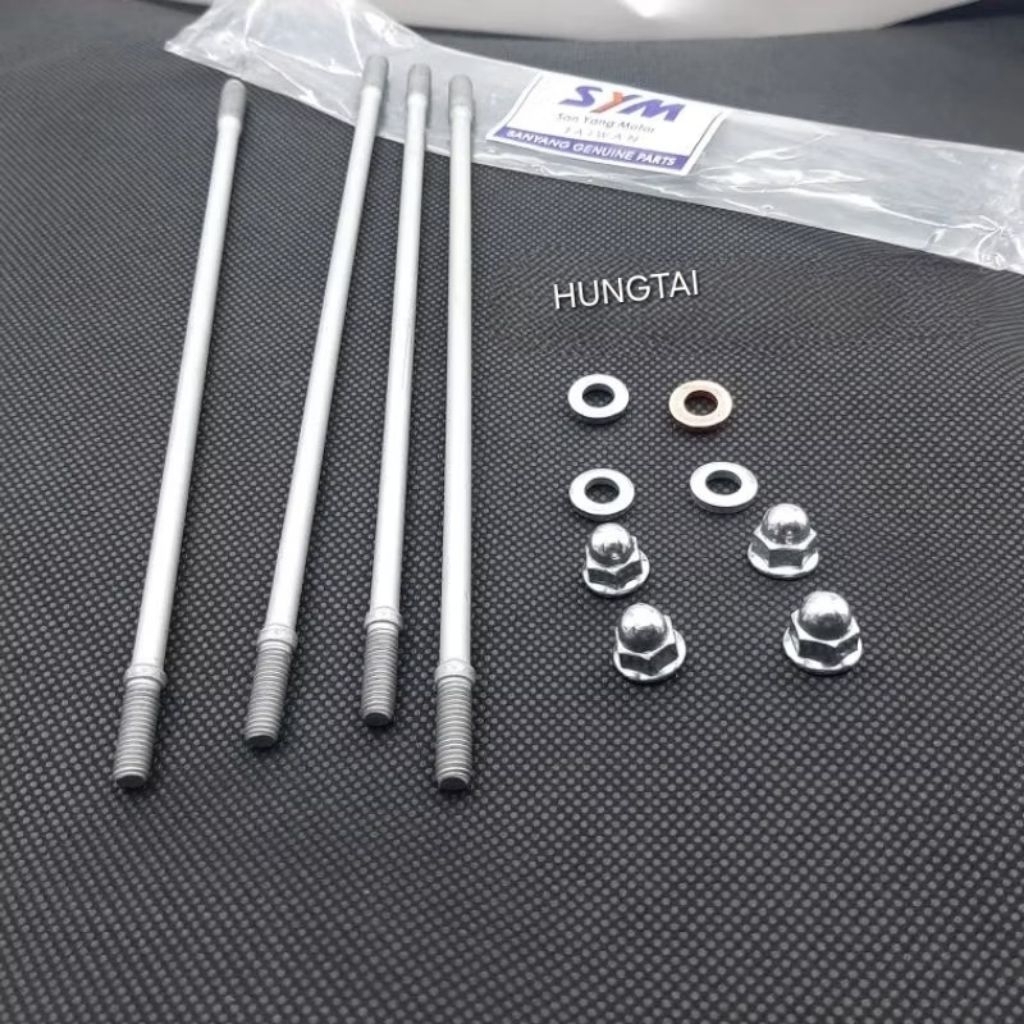 Bộ 4 cây đũa đầu bù rong, lòng xi lanh 78mm WAVE Thái, FUTURE 1... luôn ốc đệm zin SYM 110 - Ảnh 4