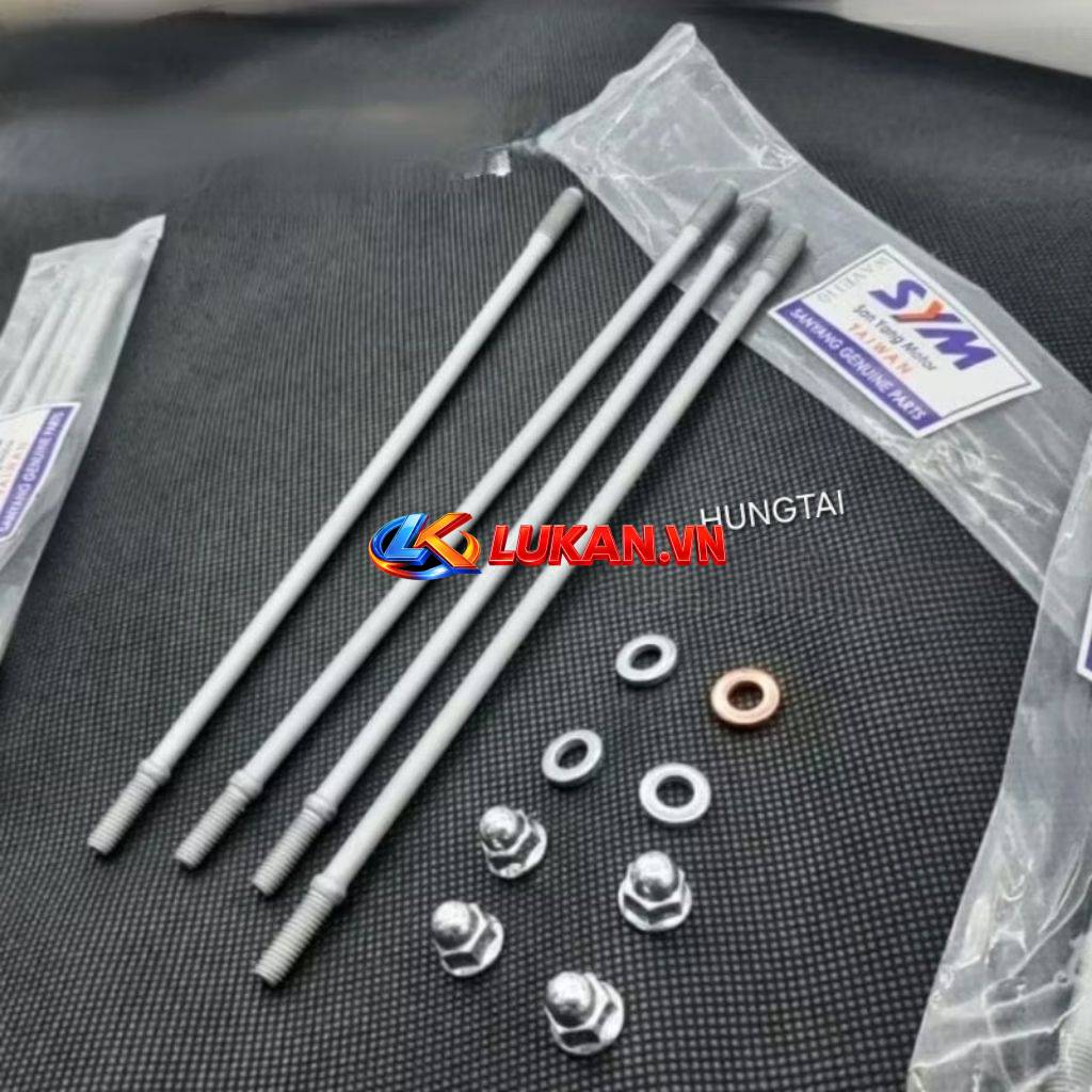 Bộ 4 cây đũa đầu bù rong, lòng xi lanh 78mm WAVE Thái, FUTURE 1... luôn ốc đệm zin SYM 110