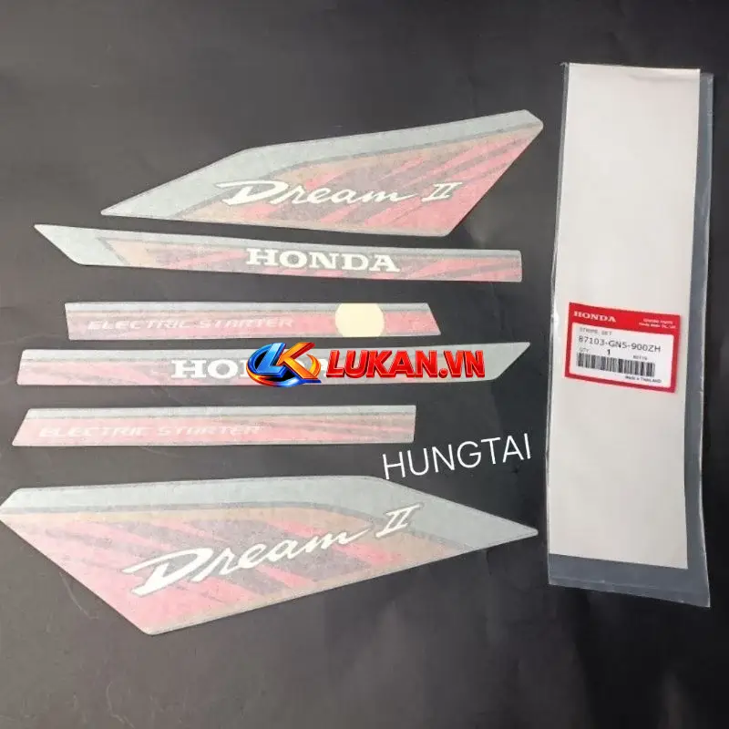Bộ team lửa dán xe DREAM Thái zin chính hãng Honda