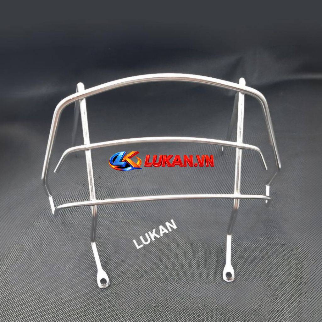 Khung bảo vệ đuôi đèn hậu, lái stop xe DREAM inox