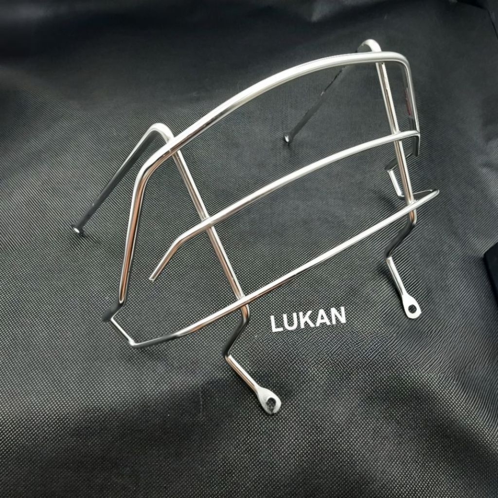 Khung bảo vệ đuôi đèn hậu, lái stop xe DREAM inox - Ảnh 7