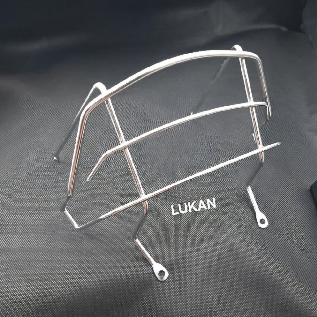 Khung bảo vệ đuôi đèn hậu, lái stop xe DREAM inox - Ảnh 8