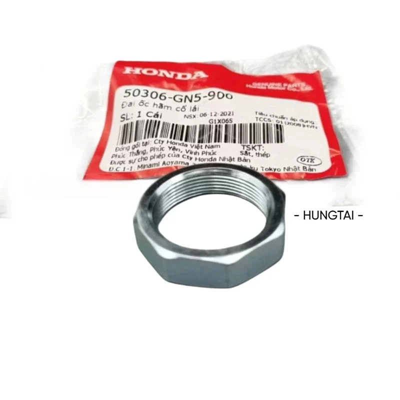 Đai ốc, tán hãm cổ lái, chảng ba DREAM, WAVE, FUTURE... zin Honda 50306-GN5-900