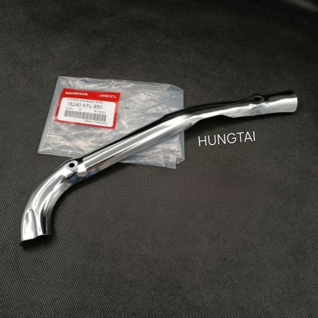 Ốp vĩ che cổ pô, ống xã xe WAVE Thái zin chính hãng 18240-KFL-850 - Ảnh 2