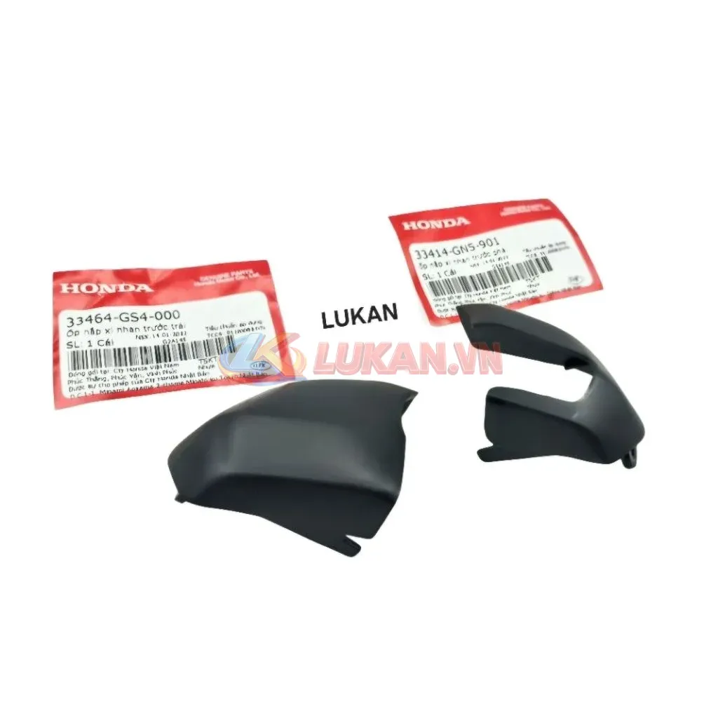 Cặp nắp nhựa đen, chụp ốp đèn xi nhan trước xe DREAM zin Honda 33414-GN5-901, 33464-GS4-000, 33414-GBG-B40 - Ảnh 3