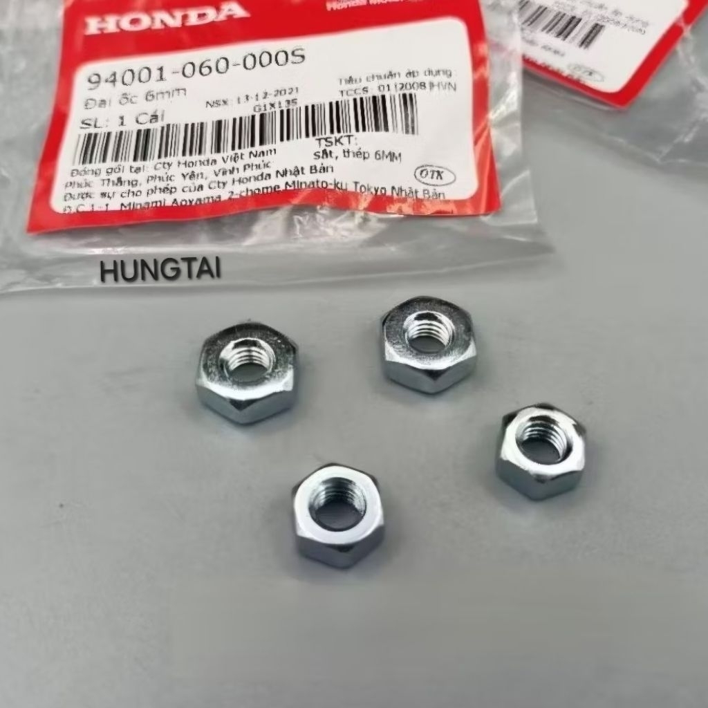 Bộ 4 ốc, tán tăng sên xích bánh DREAM, WAVE, FUTURE, WINNER... zin Honda 90302-KBP-900, 94001-06000-0S - Ảnh 2