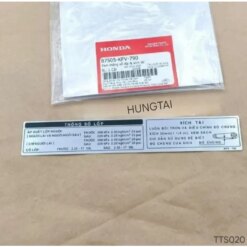 Tem thông số dán hộp xích, sên cacte DREAM, WAVE, FUTURE... zin 87505-KFV-790