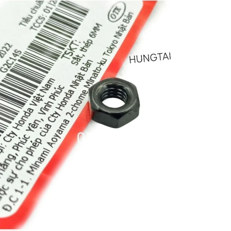 Ốc bắt bản lề, đế yên ngồi DREAM, WAVE, FUTURE... zin tán 6mm đen 94001-060-700S - Ảnh 3