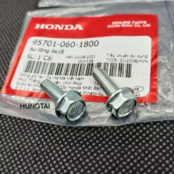 1 ốc bắt bửng yếm, baga xe DREAM zin Honda, bu lông 6x18 95701-060-1800