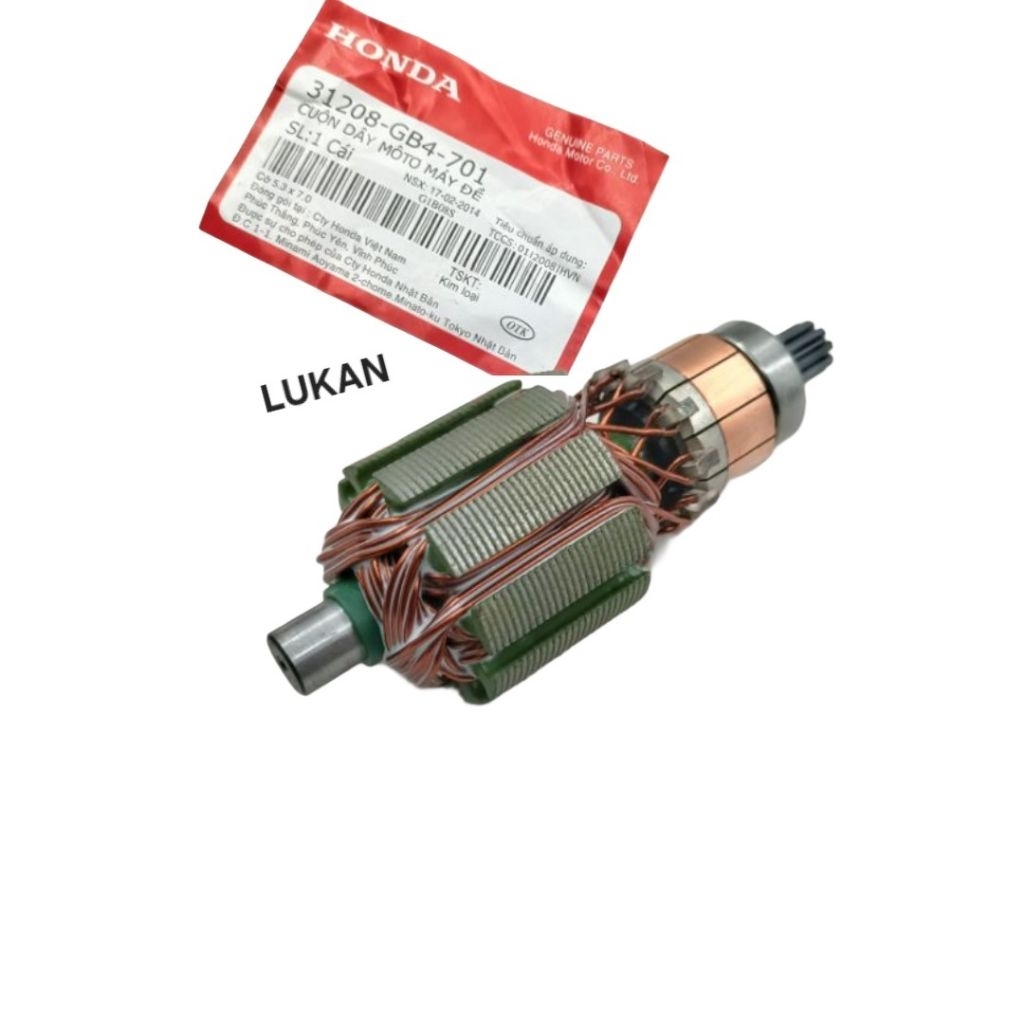Lõi ruột, củ motor đề khởi động xe DREAM, WAVE... zin Honda 31208-GB4-701 - Ảnh 3