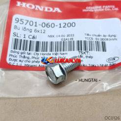 Ốc khung sườn, nhựa treo đuôi DREAM, WAVE, FUTURE...  zin bu lông 6x12 95701-060-1200