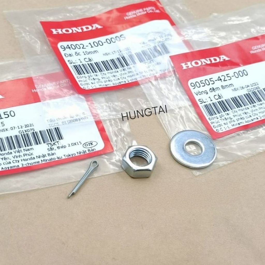 Bộ ốc pass thắng, cây chữ Y phanh trên Super DREAM zin Honda 94001-080-000S - Ảnh 3