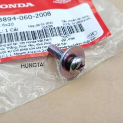 Ốc, vít bắt hộp nhựa đựng bình ắc quy DREAM, WAVE, FUTURE.... zin 6x20 93894-060-2008