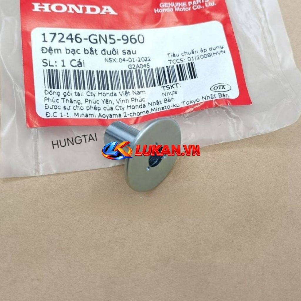 Đệm, bạc ắc treo bắt nhựa đuôi sau xe DREAM, WAVE... zin 17246-GN5-960 - Ảnh 2