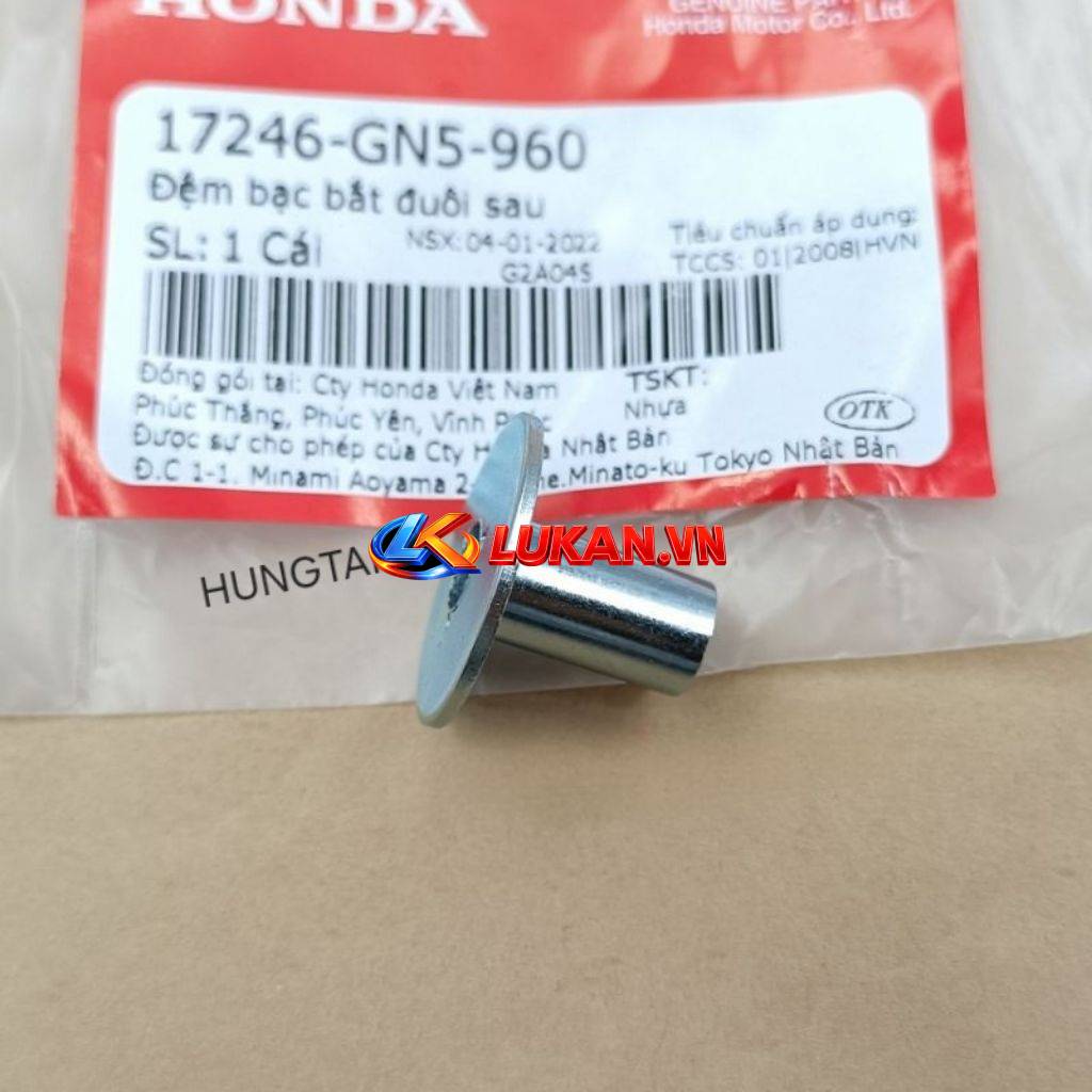Đệm, bạc ắc treo bắt nhựa đuôi sau xe DREAM, WAVE... zin 17246-GN5-960 - Ảnh 3