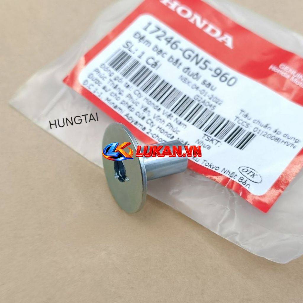 Đệm, bạc ắc treo bắt nhựa đuôi sau xe DREAM, WAVE... zin 17246-GN5-960