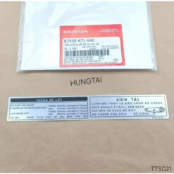 Tem dán hộp xích, sên cacte WAVE A, ALPHA, RS, S100, RSX... thông số zin Honda 87505-KTL-640