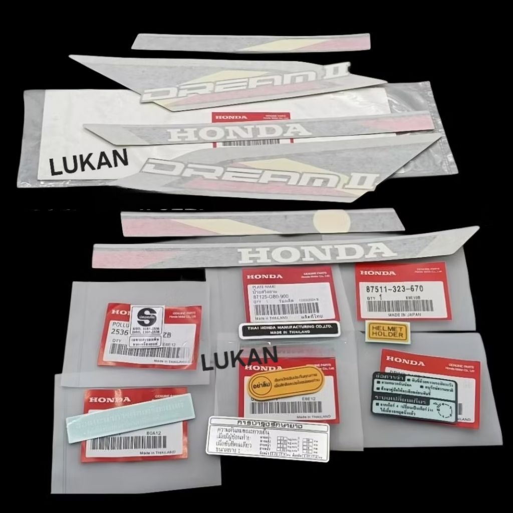 Full bộ tem hồng, chữ lớn xe DREAM Thái luôn thông số zin Honda xịn - Ảnh 2