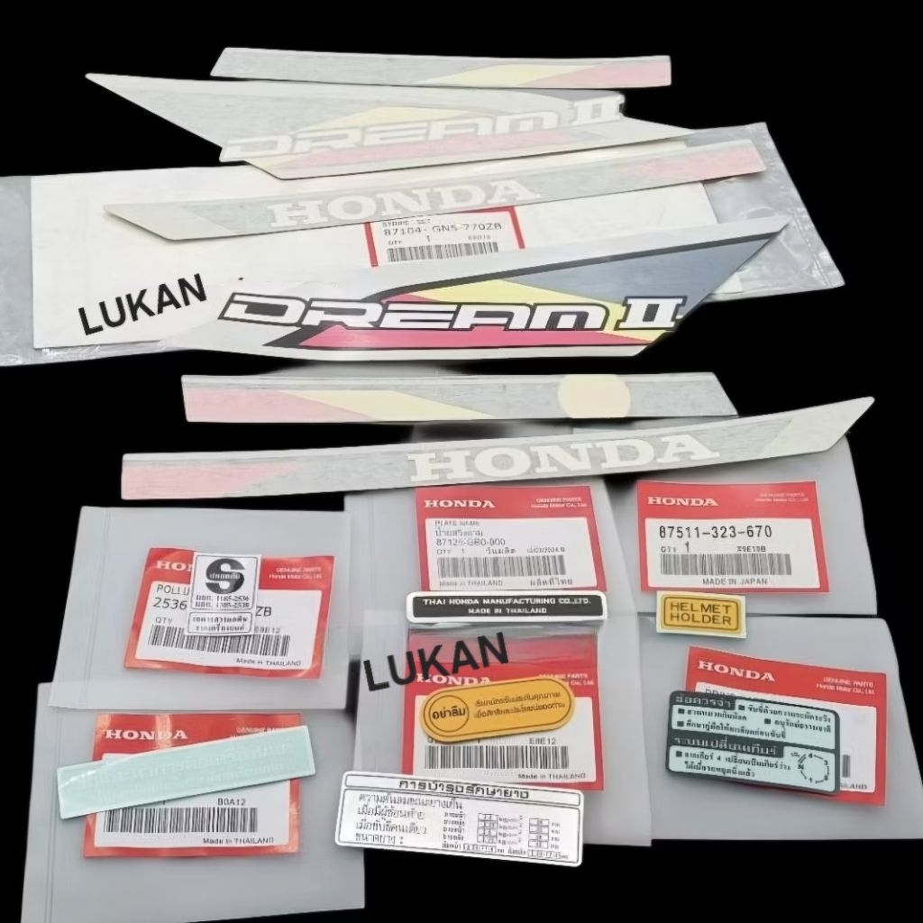 Full bộ tem hồng, chữ lớn xe DREAM Thái luôn thông số zin Honda xịn - Ảnh 3