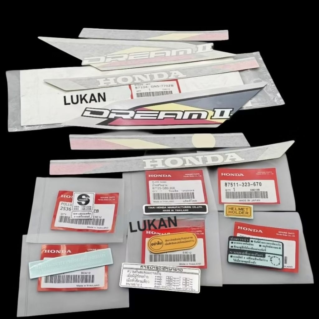 Full bộ tem hồng, chữ lớn xe DREAM Thái luôn thông số zin Honda xịn - Ảnh 4