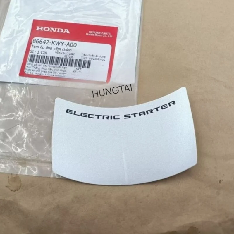 Tem dán bửng yếm khóa ELECTRIC xe WAVE A, ALPHA 2009-2016... zin 86642-KWY-A00