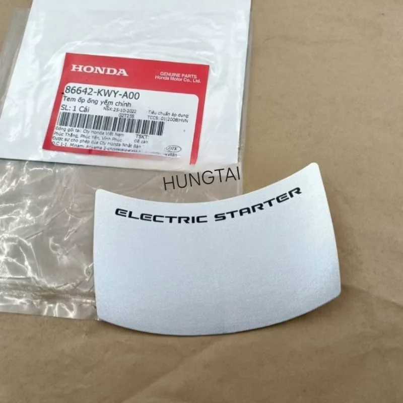 Tem dán bửng yếm khóa ELECTRIC xe WAVE A, ALPHA 2009-2016... zin 86642-KWY-A00 - Ảnh 2