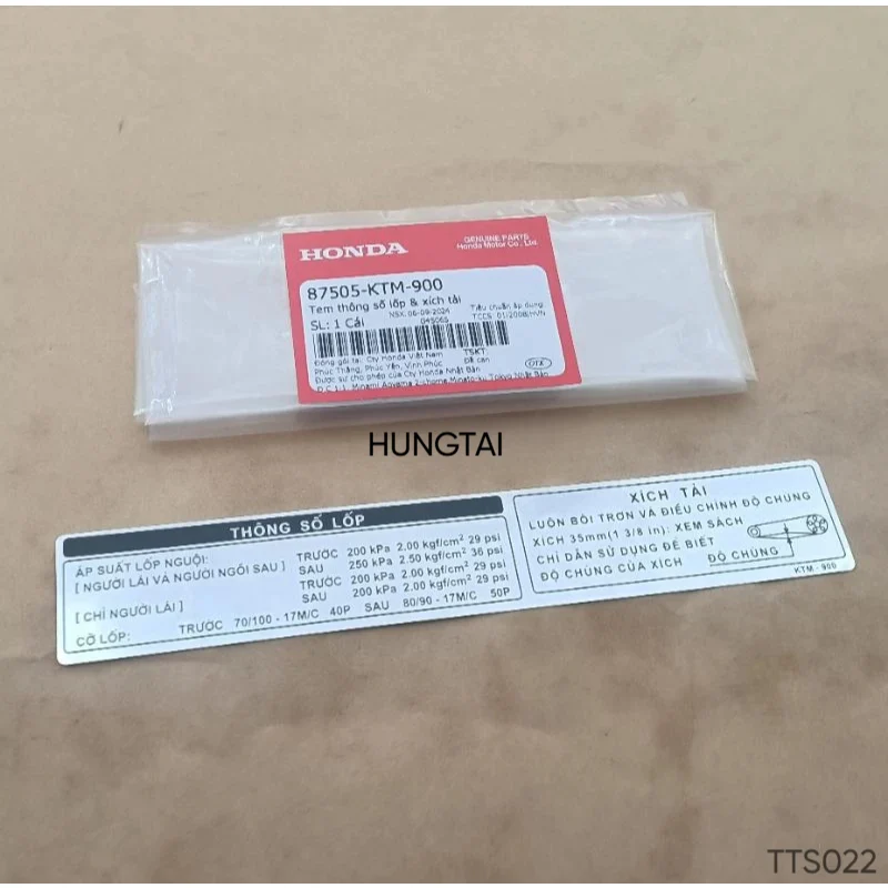 Tem dán hộp xích, sên cacte xe FUTURE 2, NEO, X 125... thông số zin 87505-KTM-900 - Ảnh 2
