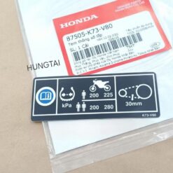 Tem thông số lốp, càng gắp, gấp xe WAVE, FUTURE 125... zin 87505-K73-V80