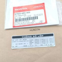 Tem thông số lốp, hộp xích sên cacte xe WAVE ALPHA, ZX... zin Honda 87505-KRS-900