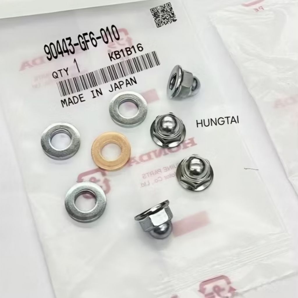 Bộ 4 ốc nắp đầu bò quylat xe DREAM Thái zin Honda Japan 90201-GF6-010 - Ảnh 2
