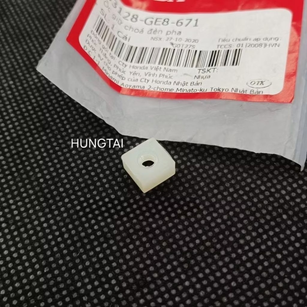 Ốc trắng giữ pha chóa đèn xe DREAM zin chính hãng 33128-GE8-671 - Ảnh 3