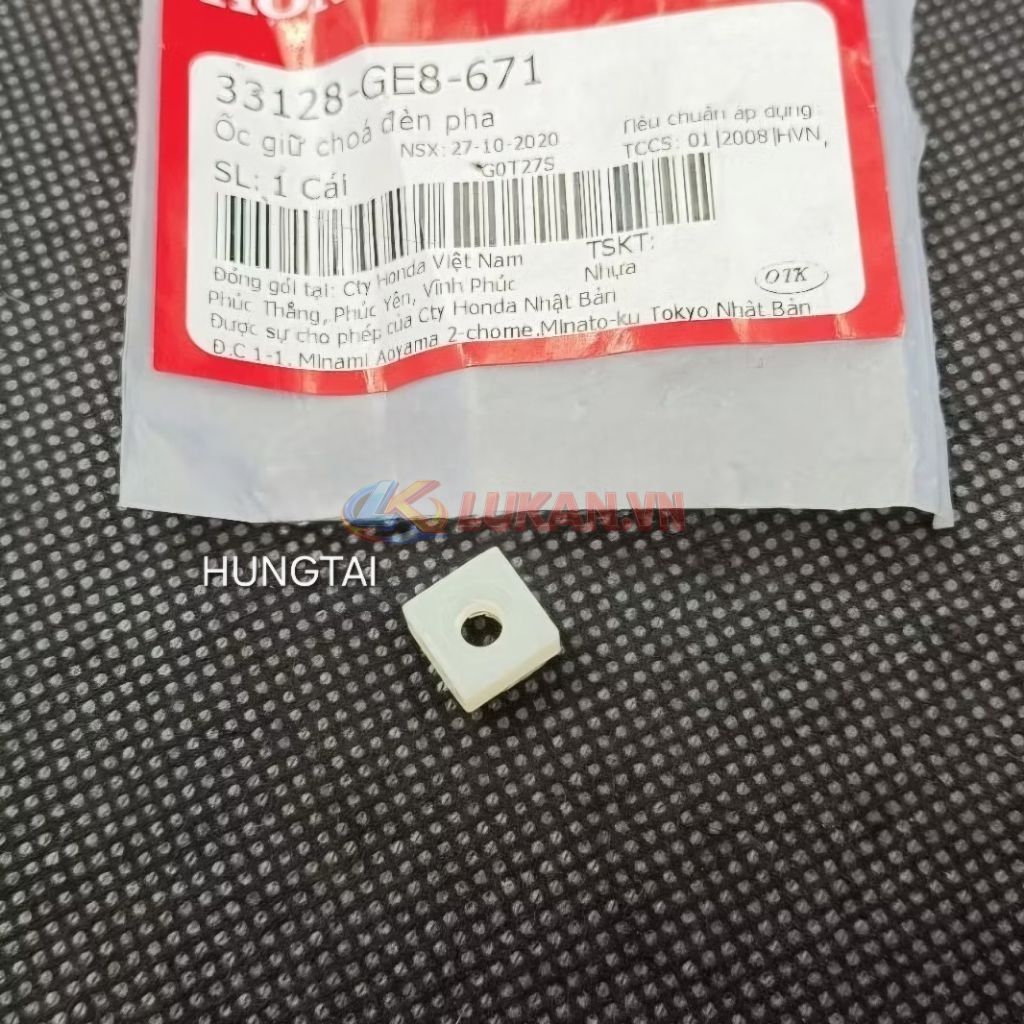 Ốc trắng giữ pha chóa đèn xe DREAM zin chính hãng 33128-GE8-671 - Ảnh 4