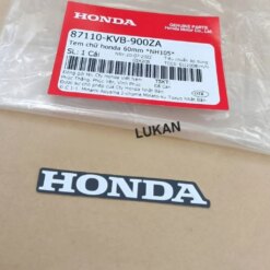 Tem chữ Honda dán nhựa đuôi dè WAVE, FUTURE... zin 60mm 87110-KVB-900ZA