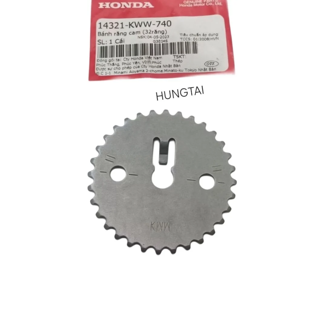 Nhông dĩa bánh răng cam WAVE S110, RSX, BLADE... 1 lỗ zin 14321-KWW-740 - Ảnh 2